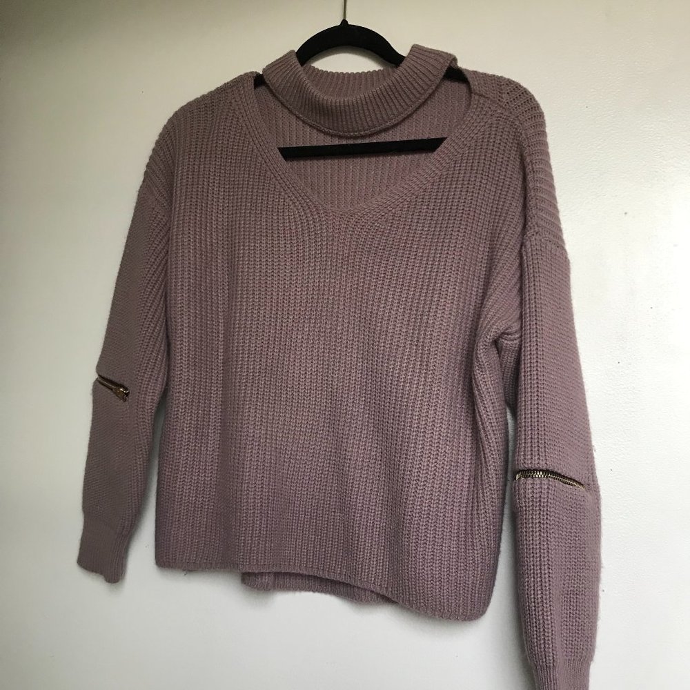 Purple chunky sweater
